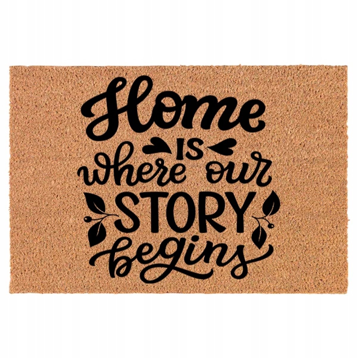 Kokosmat "Home is Where Our Story Begins" 40x60cm - Stijlvolle entree