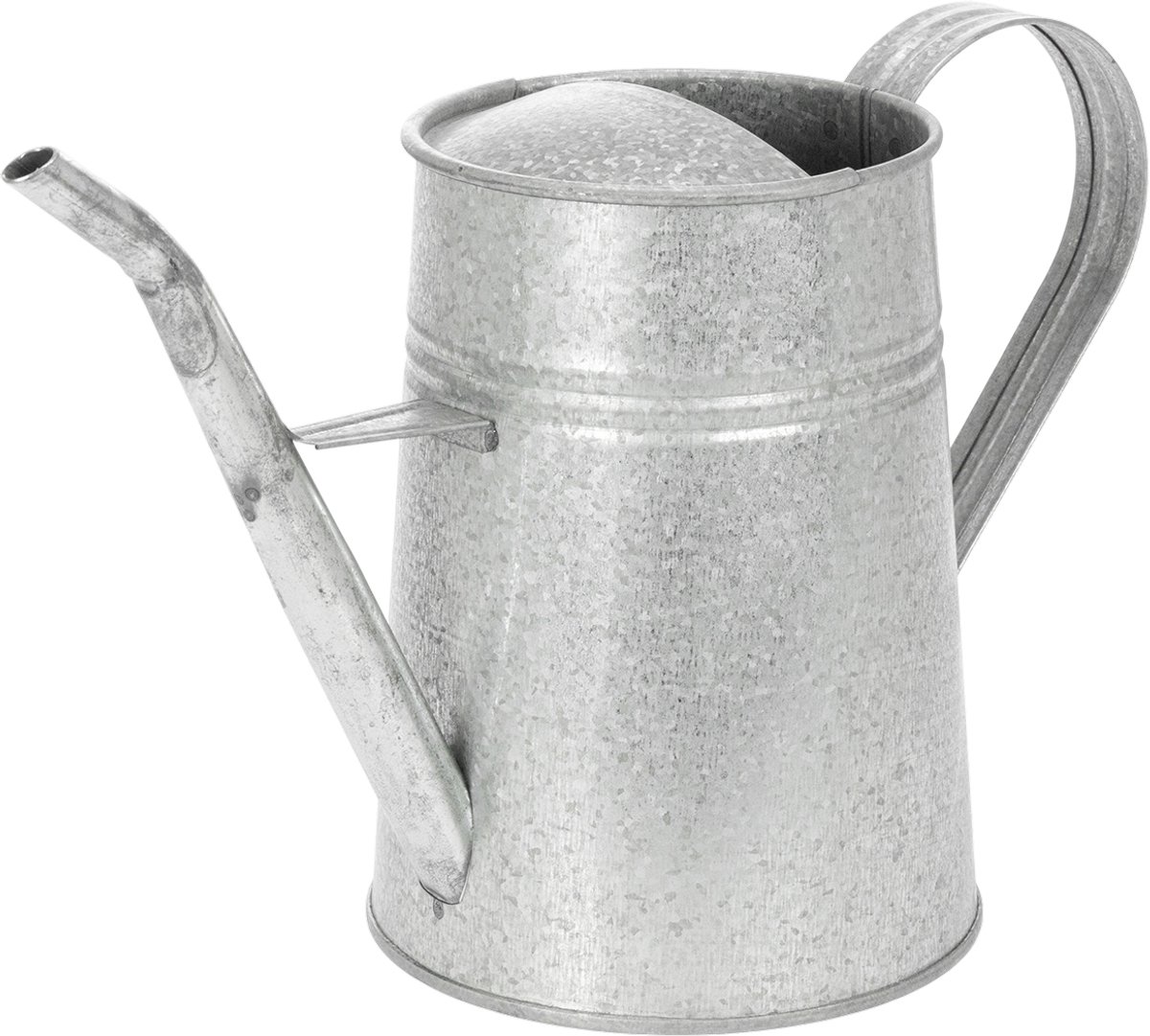 Gegalvaniseerde decoratieve gieter, metaal, grijs, vintage look, 1,7 l