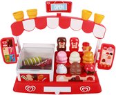 Casdon Ola Speelijs IJskraam | Speelset met veel accessoires | Met Calippo, Twister, Magnum, Cornetto, Solero, schepijs en overige accessoires