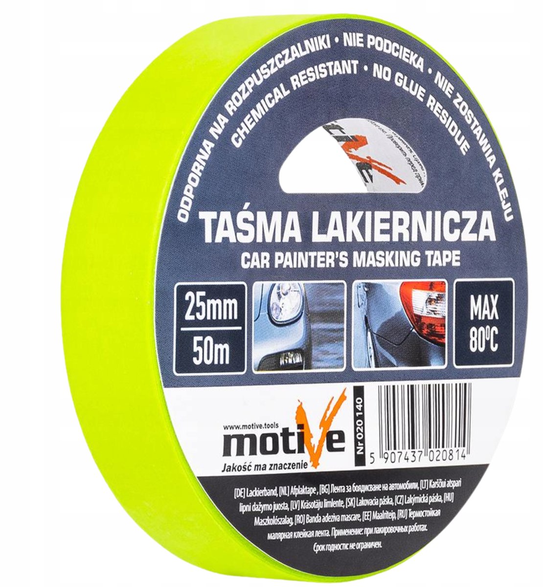 Motieflak afplaktape 25 mm x 50 m - Precisie en strakke rand
