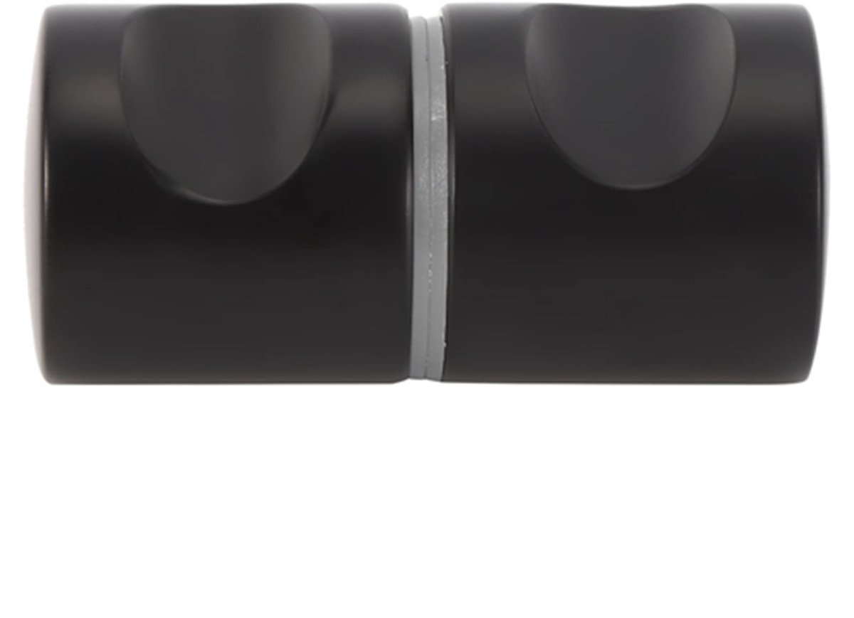 BRENZOOS- Deurgreep Aluminiumlegering - Badkamerdeurknop - Glazen Deurgreep - Zwart - 2,9 cm Gatdiameter - 6 x 2,9 cm Afmetingen - Deurklink