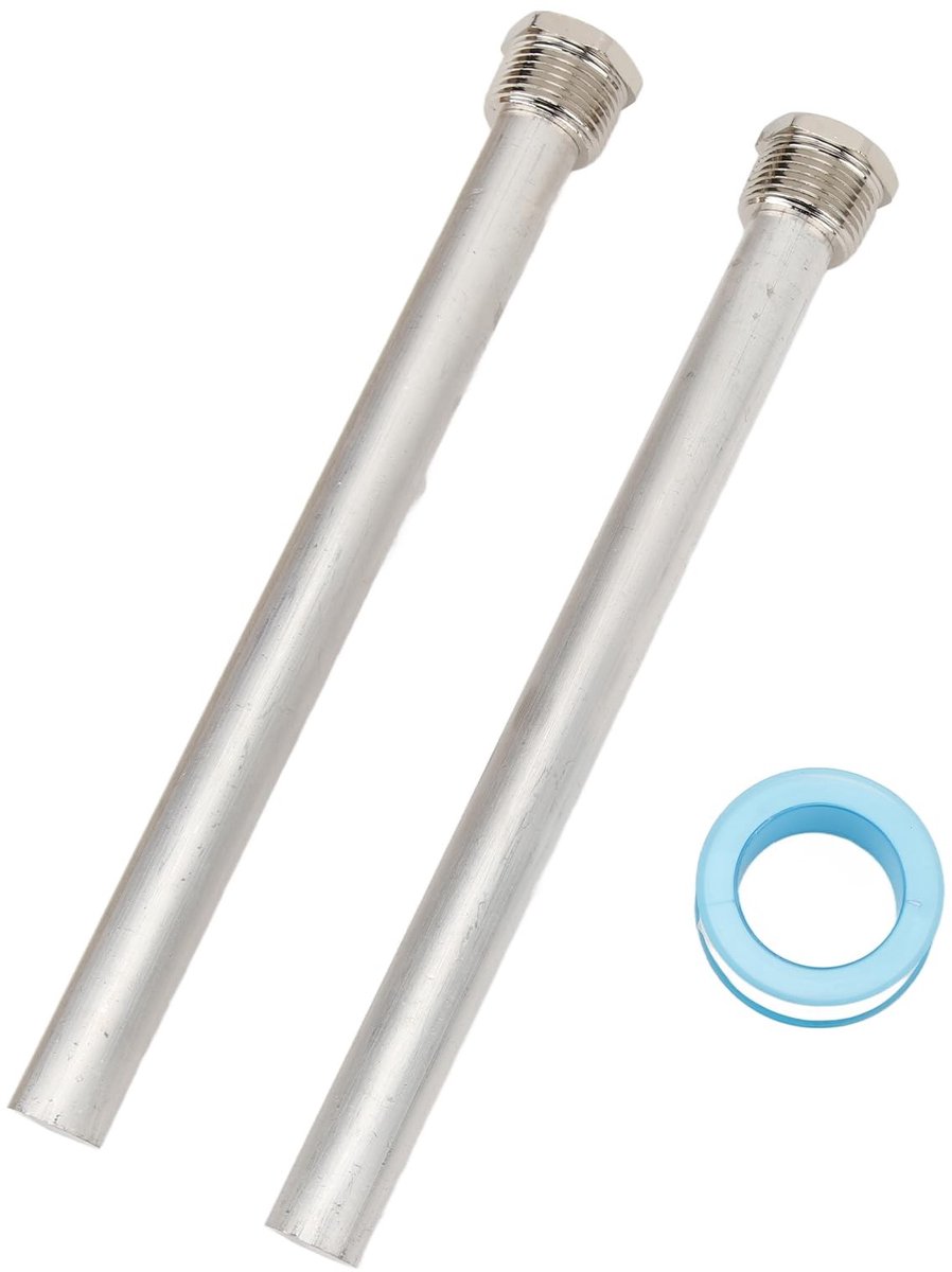 BRENZOOS- Anode Staaf 2 Stuks - Magnesiumlegering - 18 x 235 mm - 3/4" NPT - Voor RV Boilers - Voorkomt Corrosie - Corrosiebescherming