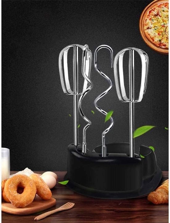 Handmixer - Keukenmixer - Bakken en Mixen - Met Opbergbasis - 200 Watt - Zwart — afbeelding 4