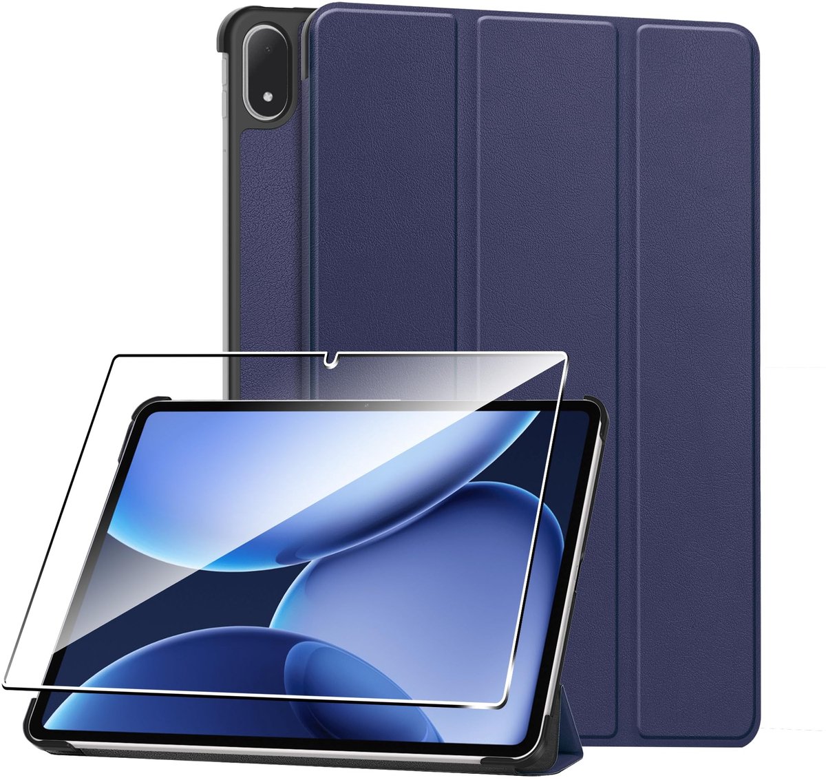 Dailygoods- Beschermhoes Hoogwaardig Siliconenmateriaal - Oneplus Pad 3 12,2 inch - Krasbestendig - Standfunctie - Versterkte Bescherming - Elegant Ontwerp - Tablethoes