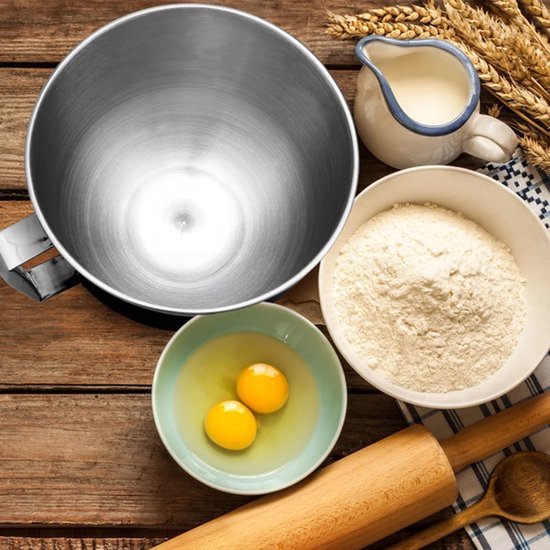 Roestvrijstalen mengkommen met handvatten, Geschikt voor Classic 4.5Q Geschikt voor Artisan 5QT series, verkrijgbaar als vervangend accessoire voor mixers, vaatwasmachinebestendig. — afbeelding 5