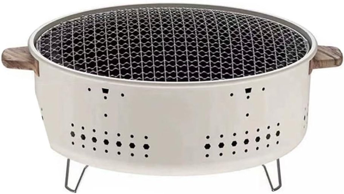 Outdoor Camping Grill - Rvs Oven - Barbecueën Buiten - Dubbele Bakopties - Verwijderbare Roosters - Zilverkleurig