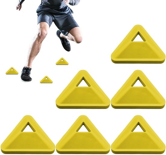 Voetbal Training Kegels - Marker Schijven - Agility Training - Duurzaam Flexibel PE - 6 Stuks - Donker Geel — afbeelding 5