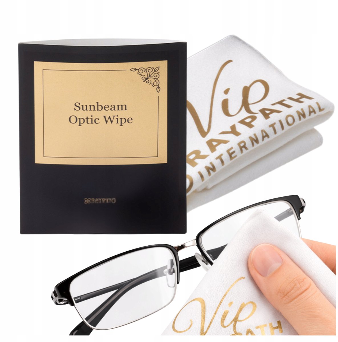 Raypath Sunbeam VIP Microvezel Doekje voor Brillen & Schermen - Wit