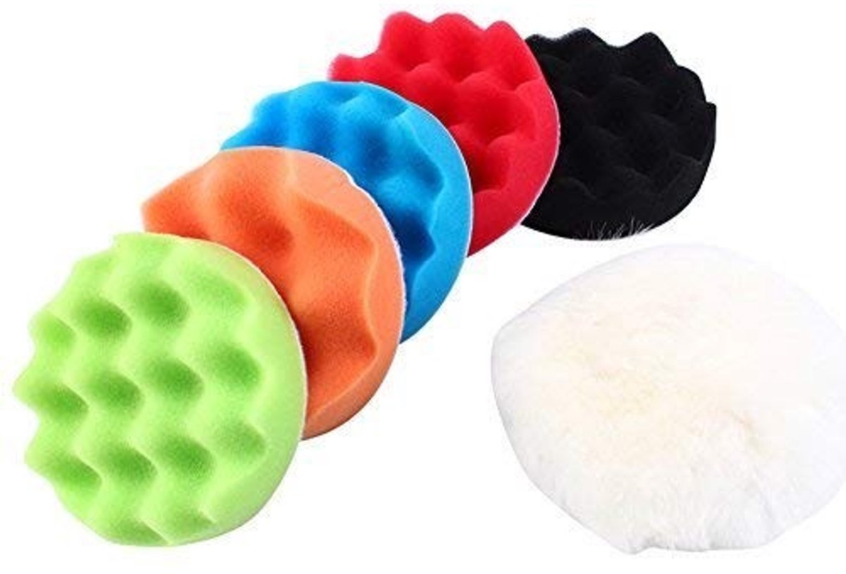 Dailygoods - Polijstschijf Set - Spons Polijstpads - Lichtgewicht - Waxen en Polijsten - Bescherming voor Auto en Meubels - Geschikt voor Vervangen va...