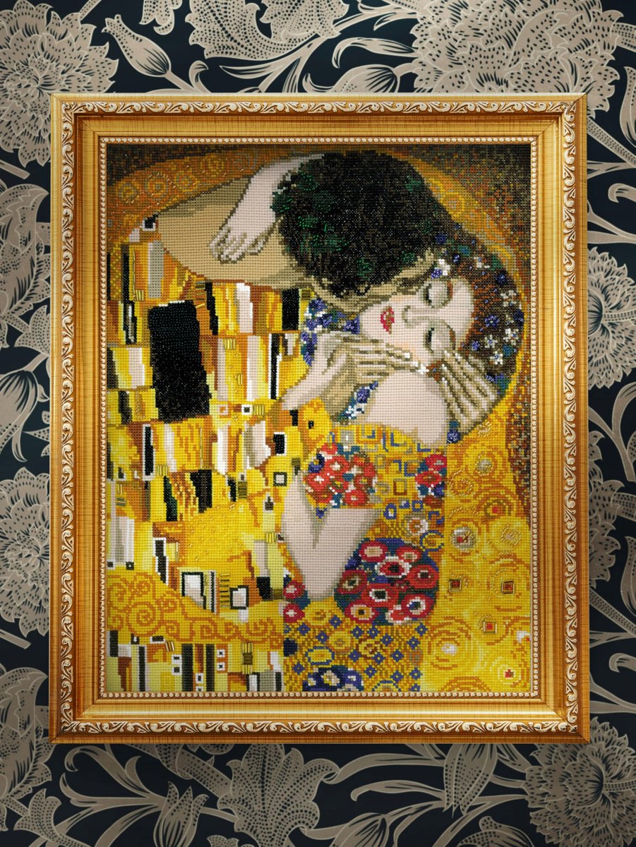The Kiss / De Kus G. Klimt's Painting Aida Riolis Borduurpakket 1170