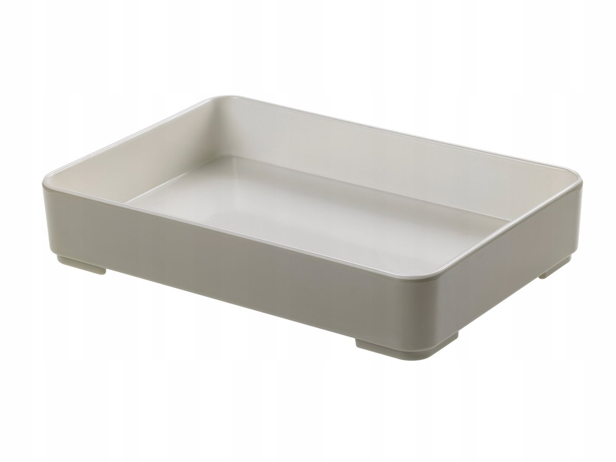 Grijswitte Melamine Rechthoekige Schaal 22x15x3.5cm