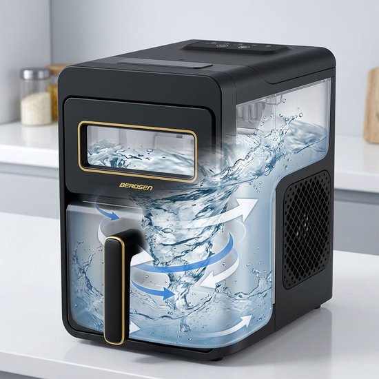 Berdsen BD-421 Serie - IJsblokjesmachine - Zwart - Automatische Reiniger - Snel Koelend van Berdsen — afbeelding 4