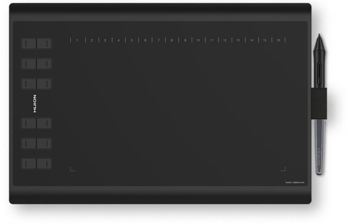 Huion H1060P Serie - Tekentablet - Pióro 6.25" - Draadloos Pennen - 8192 Drukniveaus