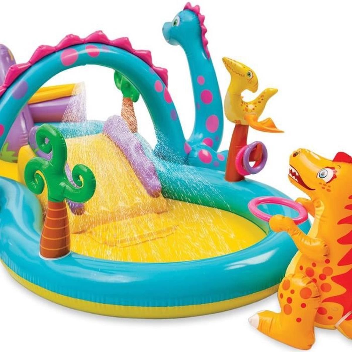 Intex Dinoland Opblaaszwembad met glijbaan - 302 x 229 x 112 cm — afbeelding 8