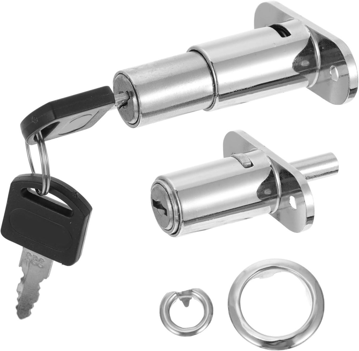 Kastsloten Set - Meubelvergrendeling Cilinder - Kasten Beveiligen - Verschillend Gesloten - 5 cm - Zilver
