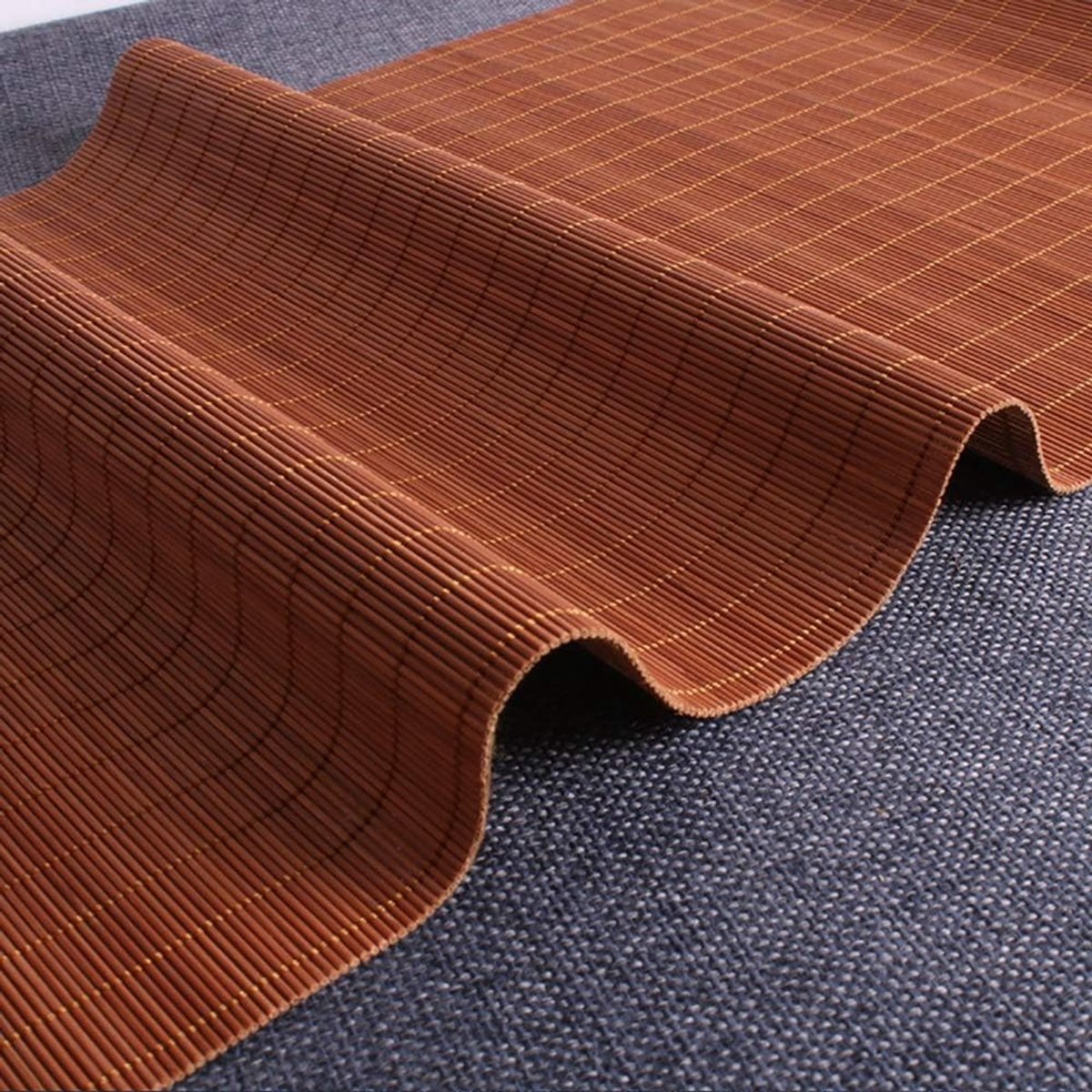 Tafelloper - Placemat Rol - Eettafel Decoratie - Natuurlijk Bamboe Materiaal - 30x210cm - Bruin