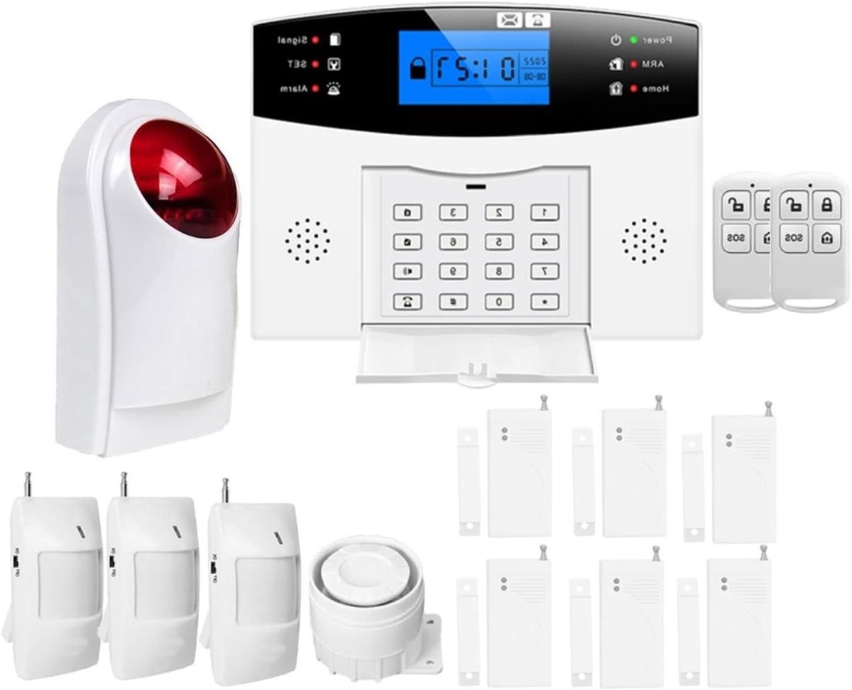 Slim Alarm Systeem - Draadloos GSM Systeem - Huisbeveiliging - App Bediening - 181x136mm - Set 07