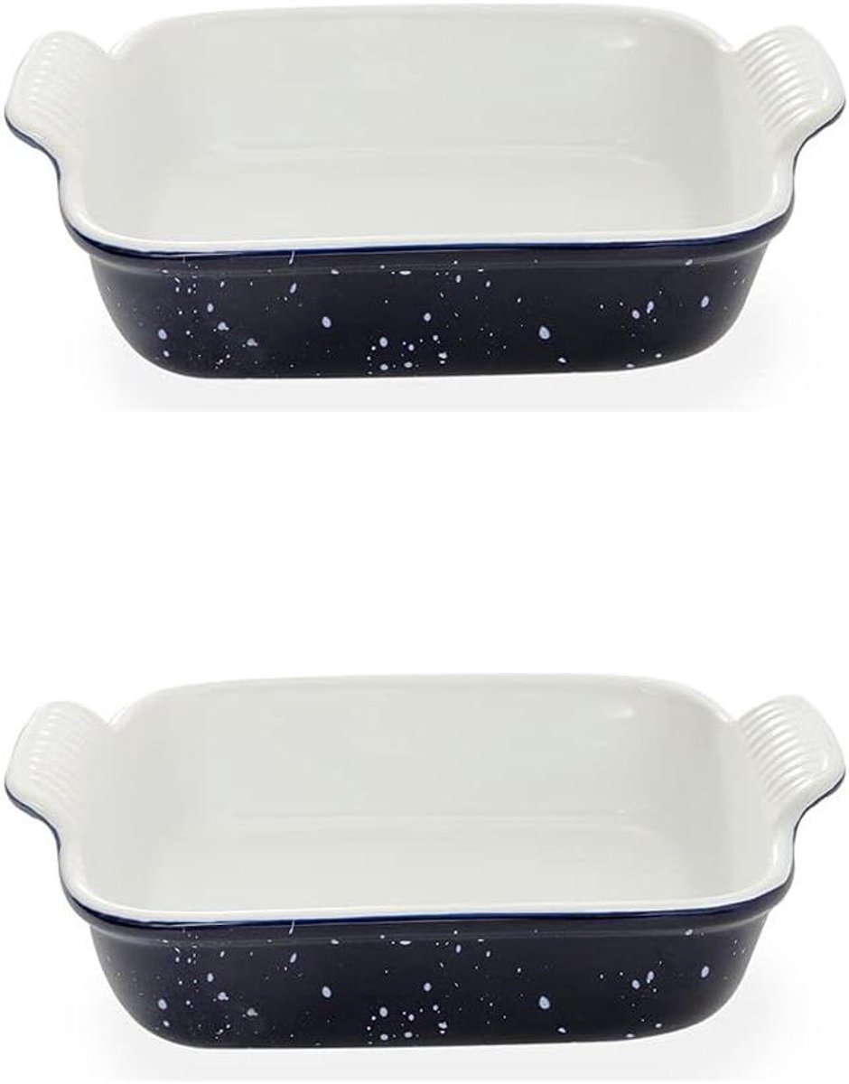 Keramische Ovenschaal - Bakvorm Set - Lekkere Maaltijden Maken - Hittebestendig Materiaal - 9 Inch - Wit