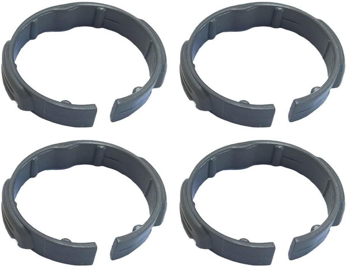 Elleboogklemmen Stofzuiger - Slang clips - Stofzuigen - Robuuste constructie - 4 stuks - Grijs
