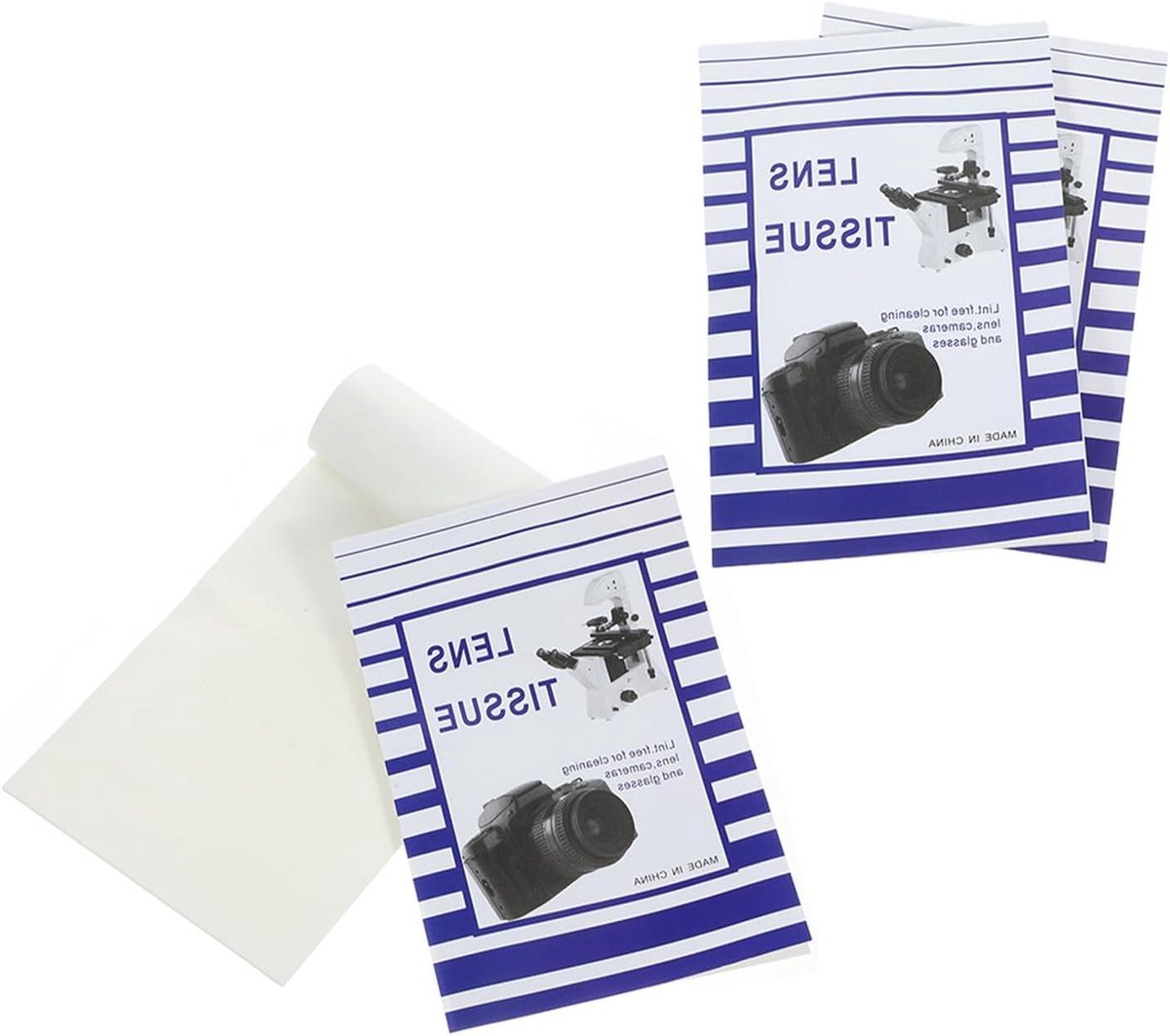 Lens Reinigingspapier - Wegwerp Doekjes - Optiek Schoonmaken - Grote Dekking - 200 Stuks - Wit