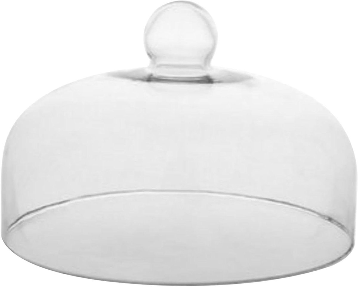 Taartkoepel met handvat - Cakehoes glas - Taart vers houden - Stofdicht hygiënisch - 28 cm diameter - Transparant