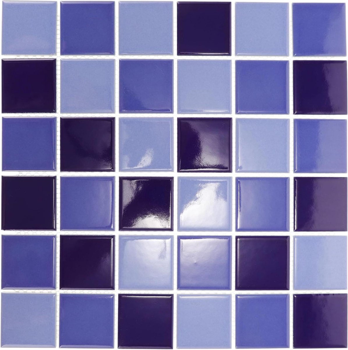 Keramische Mozaïektegels - Decoratieve Plaksteentjes - Muur Decoratie - Waterbestendig Krasvast - 30x30 cm - Glanzend Wit