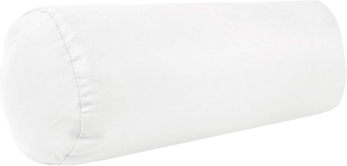 Nekrol Kussen - Steunrol - Ontspannen Lezen - Afneembare Hoes - 10x25 cm - Wit