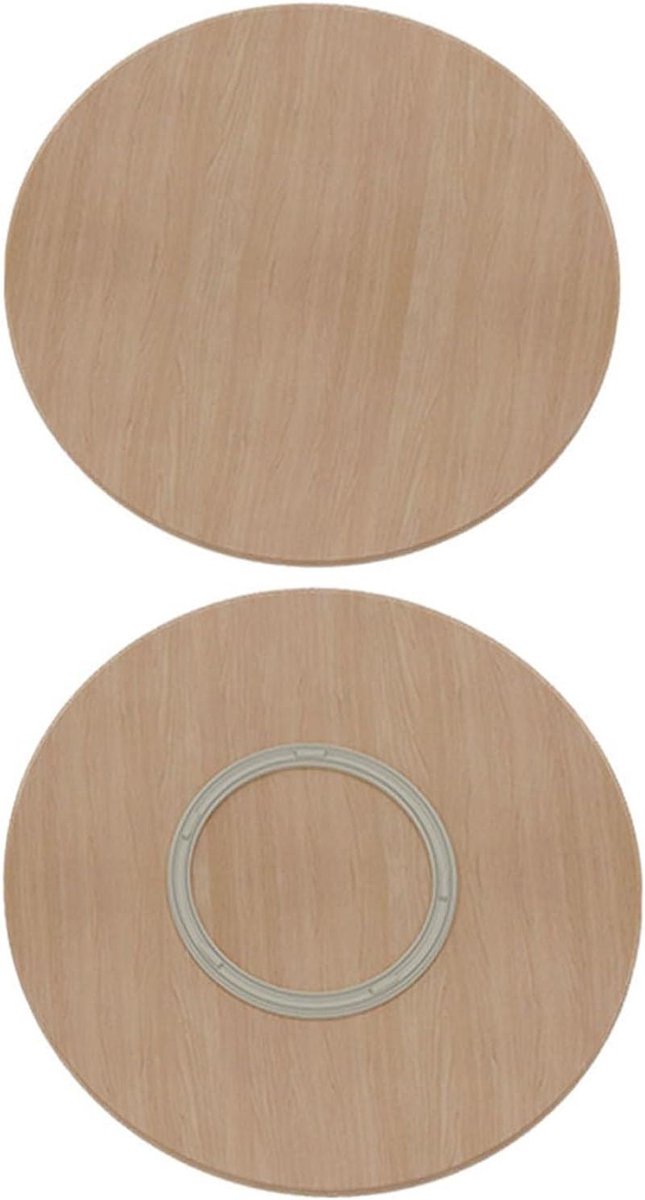 Houten Dienblad - Draaibaar Tafelblad - Maaltijden Delen - 360 Graden Rotatie - 60 cm - Houtkleur