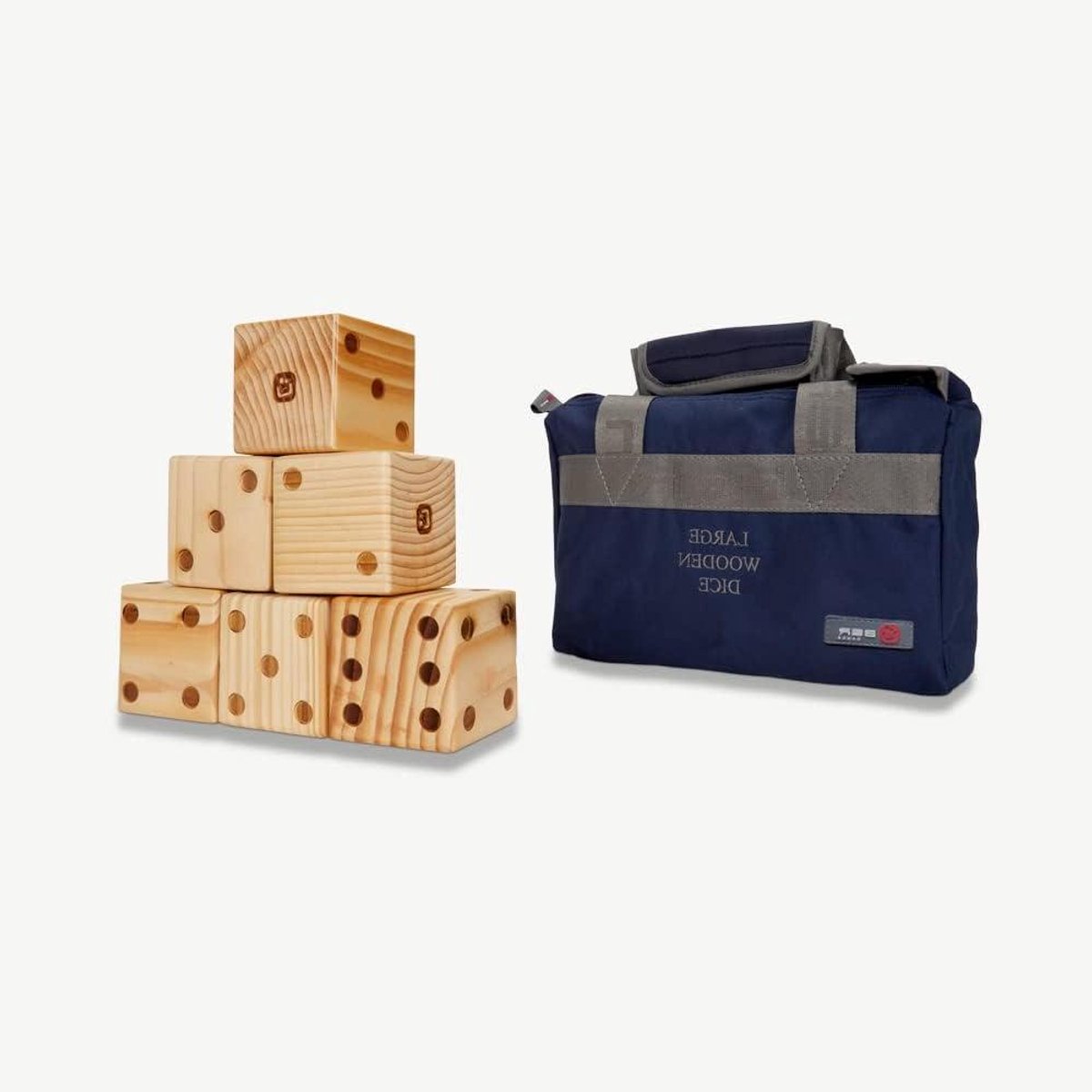 Houten Dobbelstenen Set - Grote Dobbelstenen - Spelplezier Vergroten - Massief Grenen Materiaal - 7.5cm Per Stuk - Natuurlijk Hout