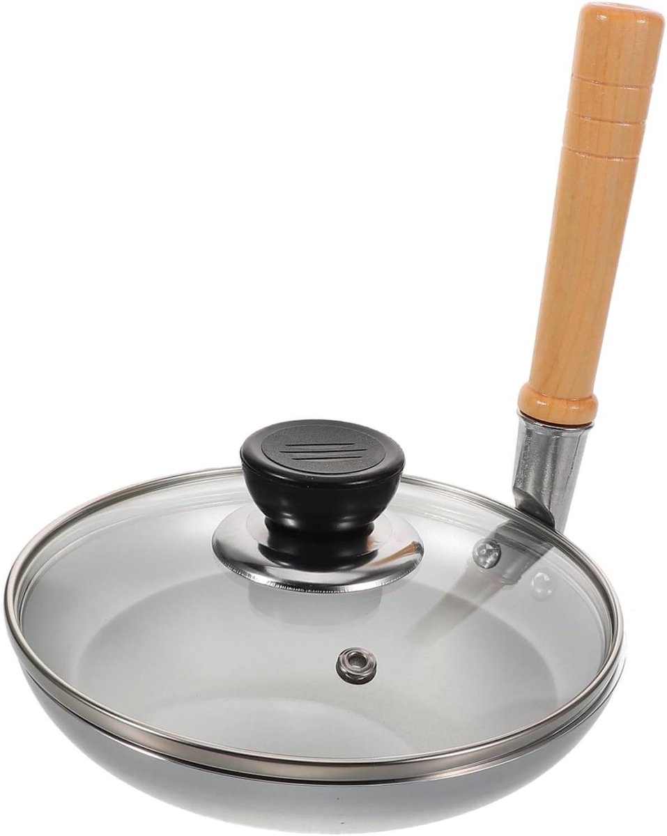 Omeletpan - Eierpan Koekenpan - Japanse Gerechten Maken - Verticale Handgreep - 18.5 cm - Zilver
