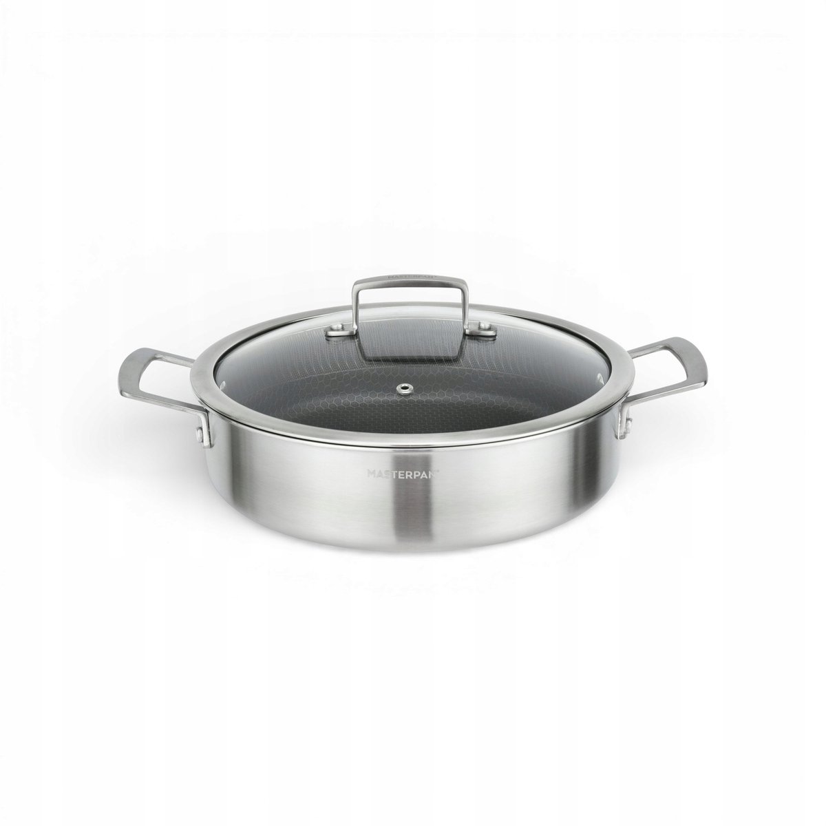 RVS pan honingraat 24cm met deksel - Masterpan