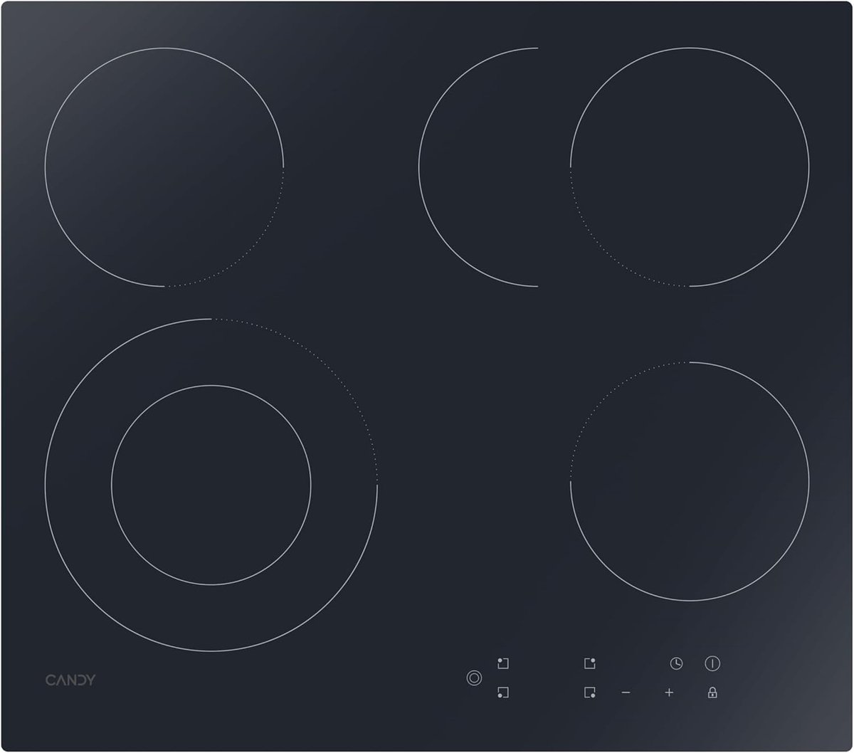 Elektrische kookplaat - Hi-Light fornuis - Snel koken - Mono touch bediening - 60 cm breed - Zwart