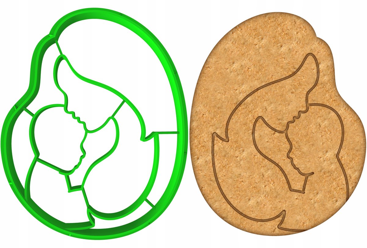 Koekjesvorm Moeder met Kind - Dag van de Moeder - 10 cm