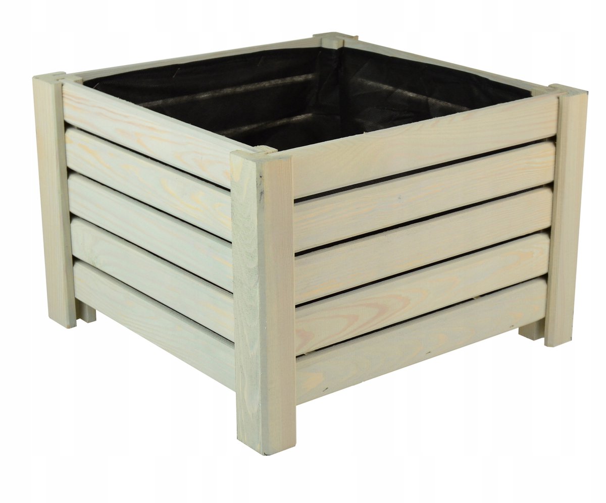 Houten bloempot 38 cm - Weerbestendig en handgemaakt