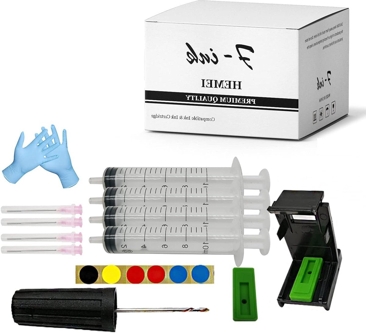 Ink Refill Tool - Cartridge Vulset - Printer Onderhoud - Ruime Compatibiliteit - 4 Spuiten - Tools