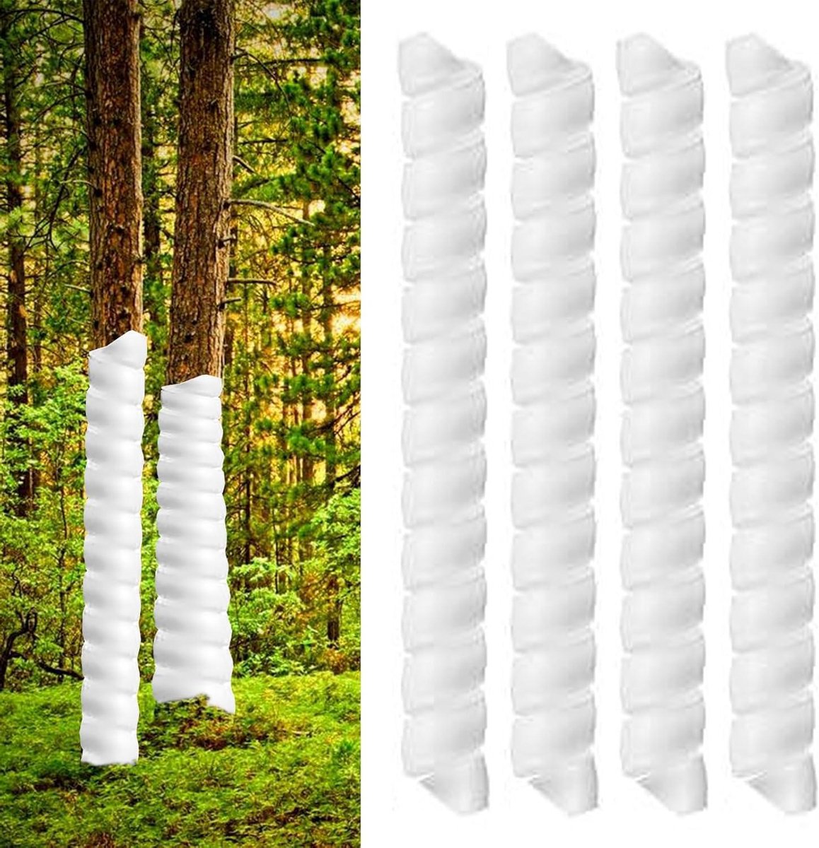 Boom Beschermers - Stam Bescherming - Jonge Bomen - Ademend Ontwerp - 4 Stuks 40cm - Groen