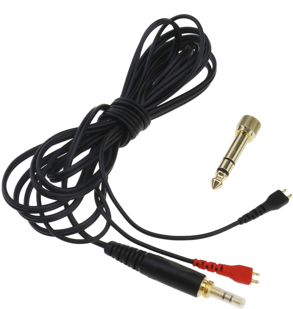 Dailygoods - Vervanging Audio Kabel - Hoofdtelefoon Kabel - 2.5m Lengte - Zwart - Compatibel met Sennheiser - Perfecte Vervanging