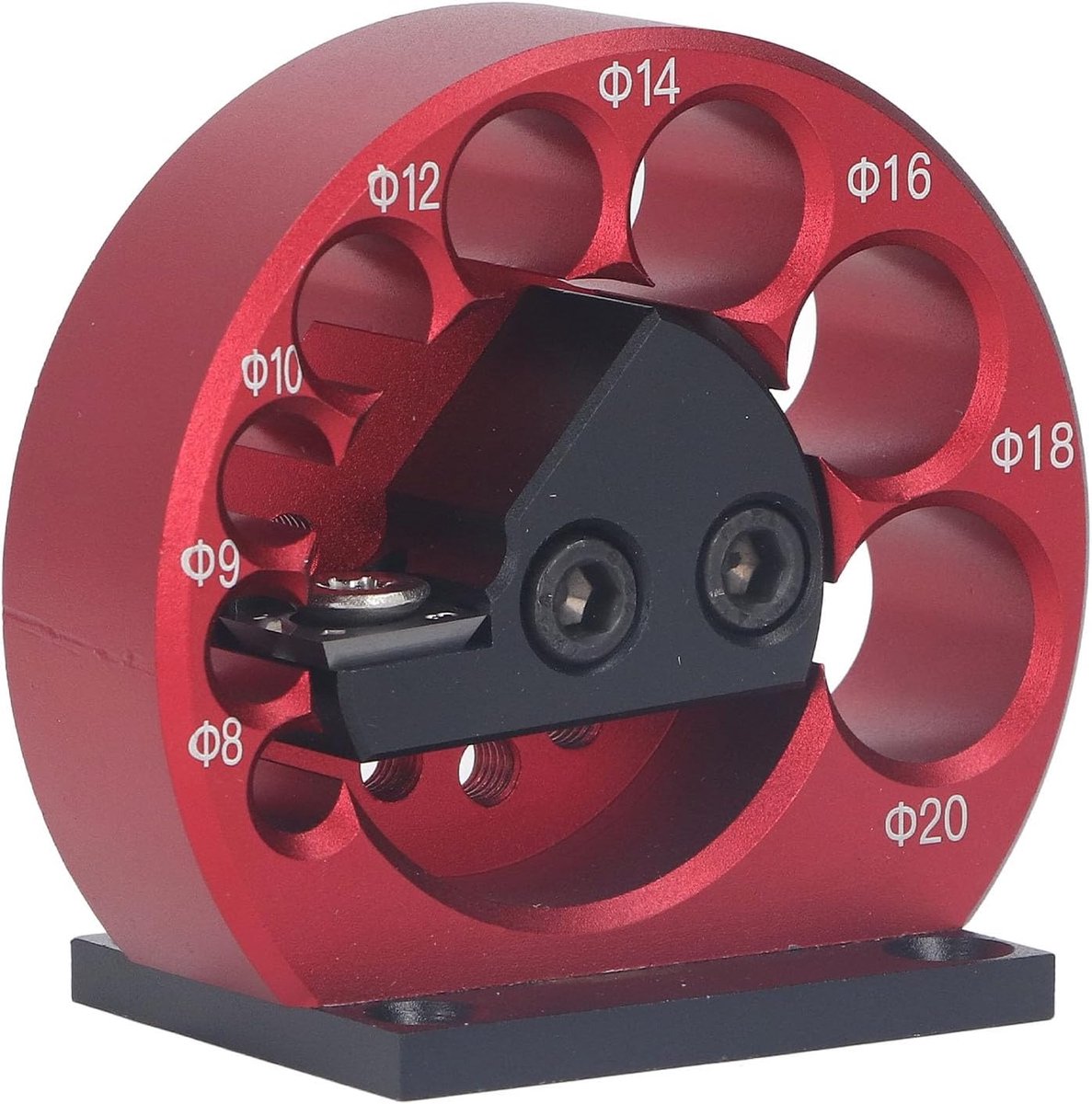 Deuvelsnijder Deuvelmaker - Houten Stokken Maker - Houtbewerking Projecten - Verstelbare Diameter - 8 tot 20 mm - Rood