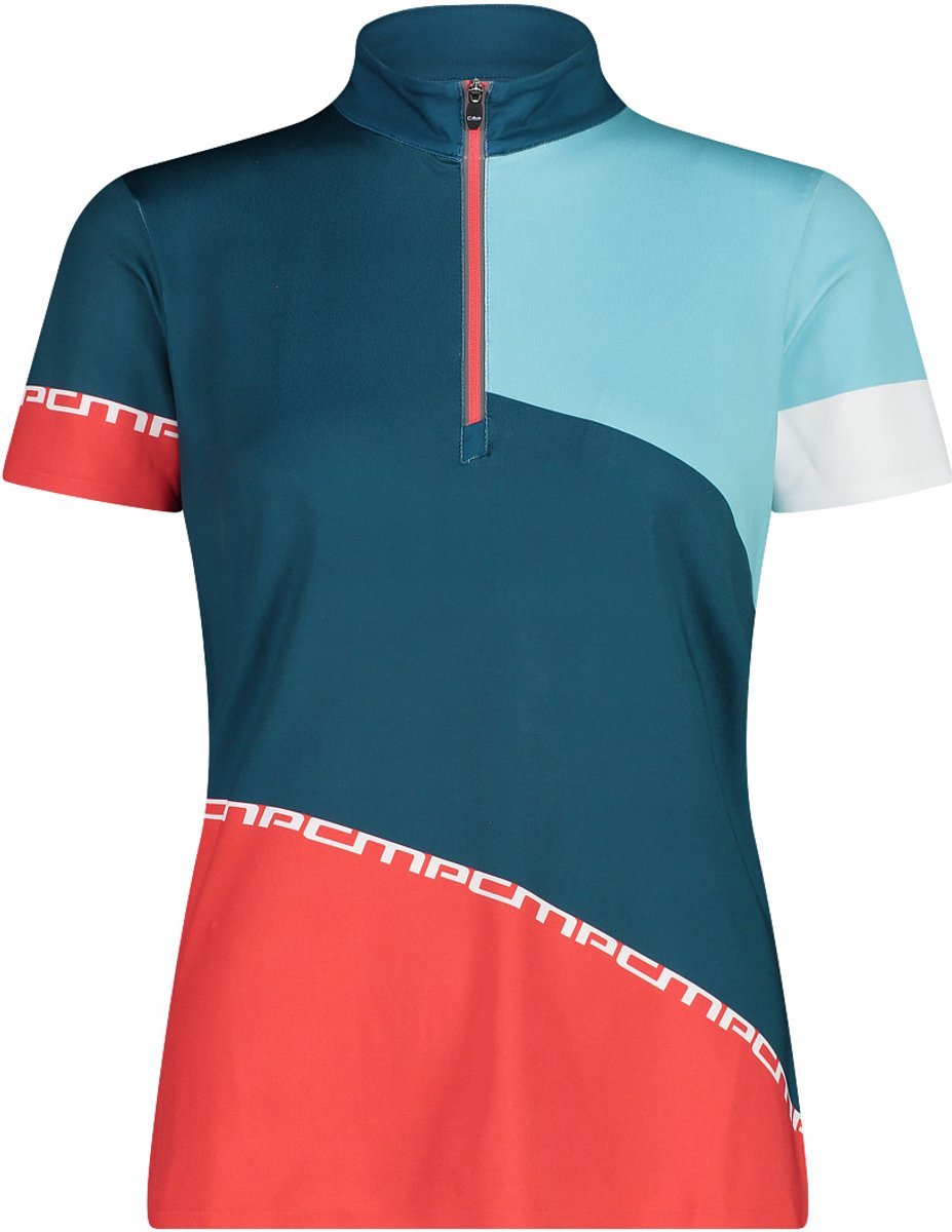Dames-T-shirt met halve rits CMP Groen