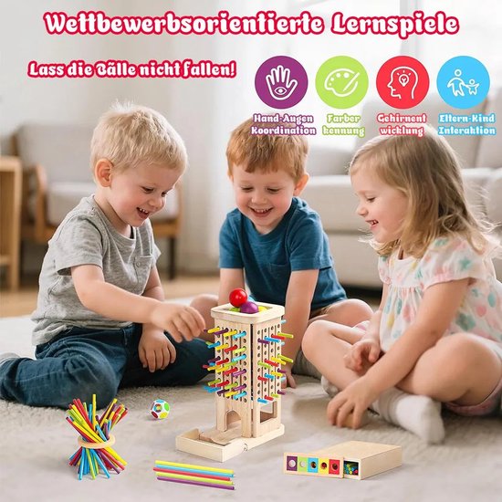 Montessori-speelgoed geschikt voor kinderen vanaf 3 jaar; spelletjes geschikt voor kinderen van 3, 4 en 5 jaar; een drie-in-één bordspel; en educatieve spelletjes geschikt voor kinderen vanaf 4 jaar. van SKIEHAN — afbeelding 2