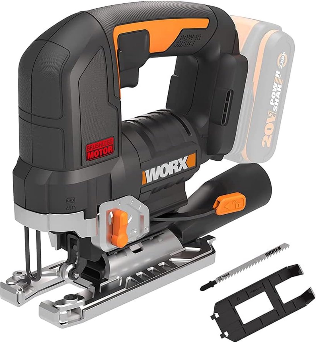Accu Decoupeerzaag - Pendelzaag - Precisie Zagen - Borstelloze Motor - 120 mm Zaagdiepte - Zwart