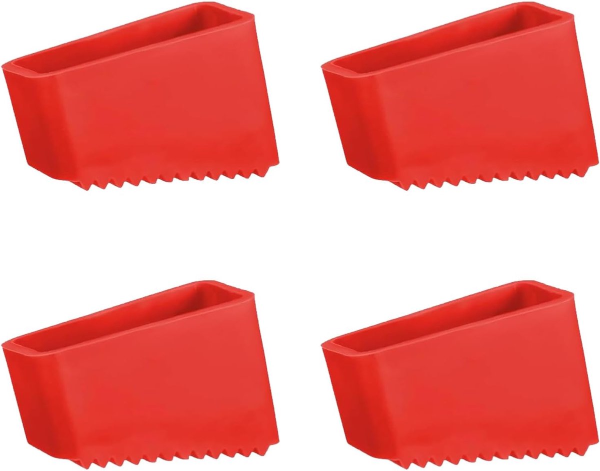 Ladder Voetjes - Rubberen Steunen - Veilig Werken - Verbeterde Grip - 4 Stuks - Rood