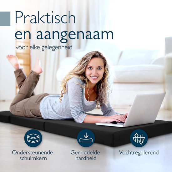 Vouwmatras 120x195 cm - fold-out matras voor gasten of reizen - opbergzak inclusief van LifeGoods — afbeelding 5
