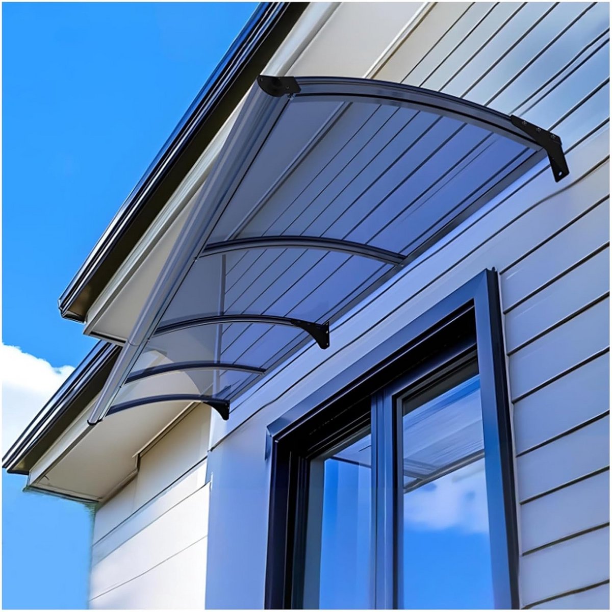 Moderne Luifel - Deur en raam - Buiten beschutting - Wind en waterdicht - 100x180cm - Transparant