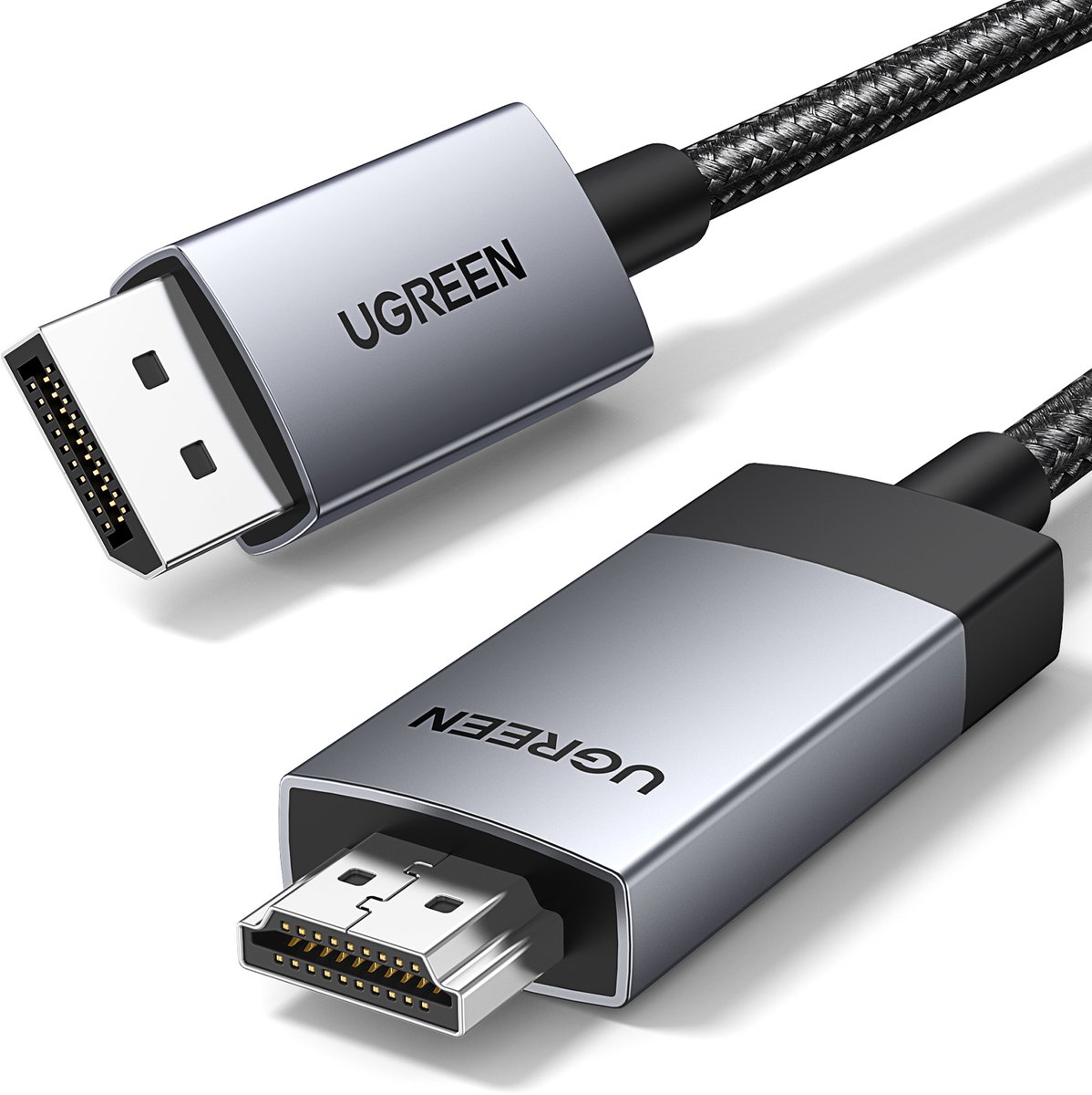 Ugreen - DP119 - DisplayPort/HDMI 4K 60Hz kabel 1m - grijs