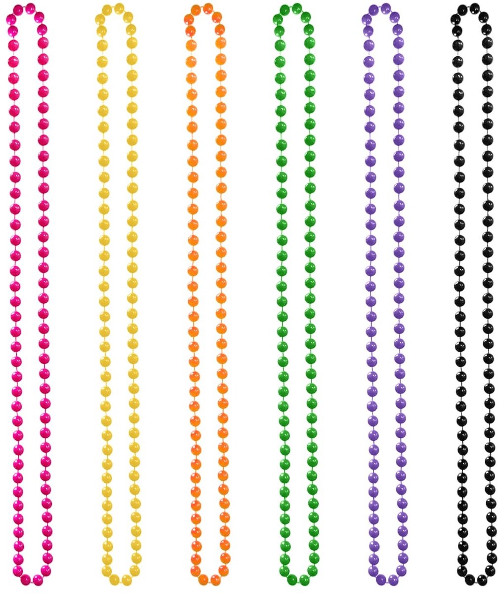 Dailygoods- Halsketting Neonparels - Kledingaccessoire - Feestjes - Lichtgewicht - Opvallende kleuren - Vintage jaren 80 - Ketting
