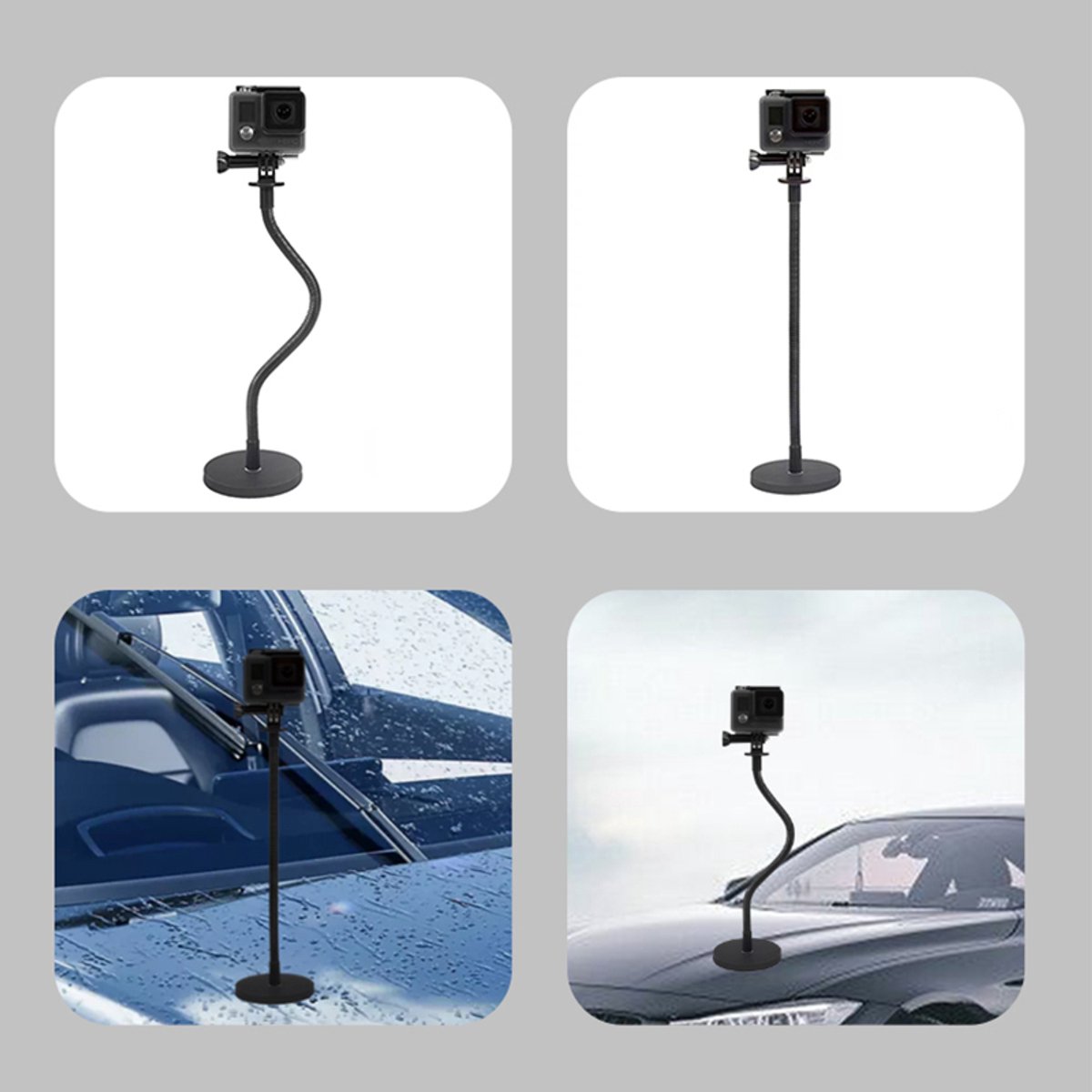Hurtel Serie - Magnetische Sportcamera Houder - Gopro Compatibel - 54cm - Zwart