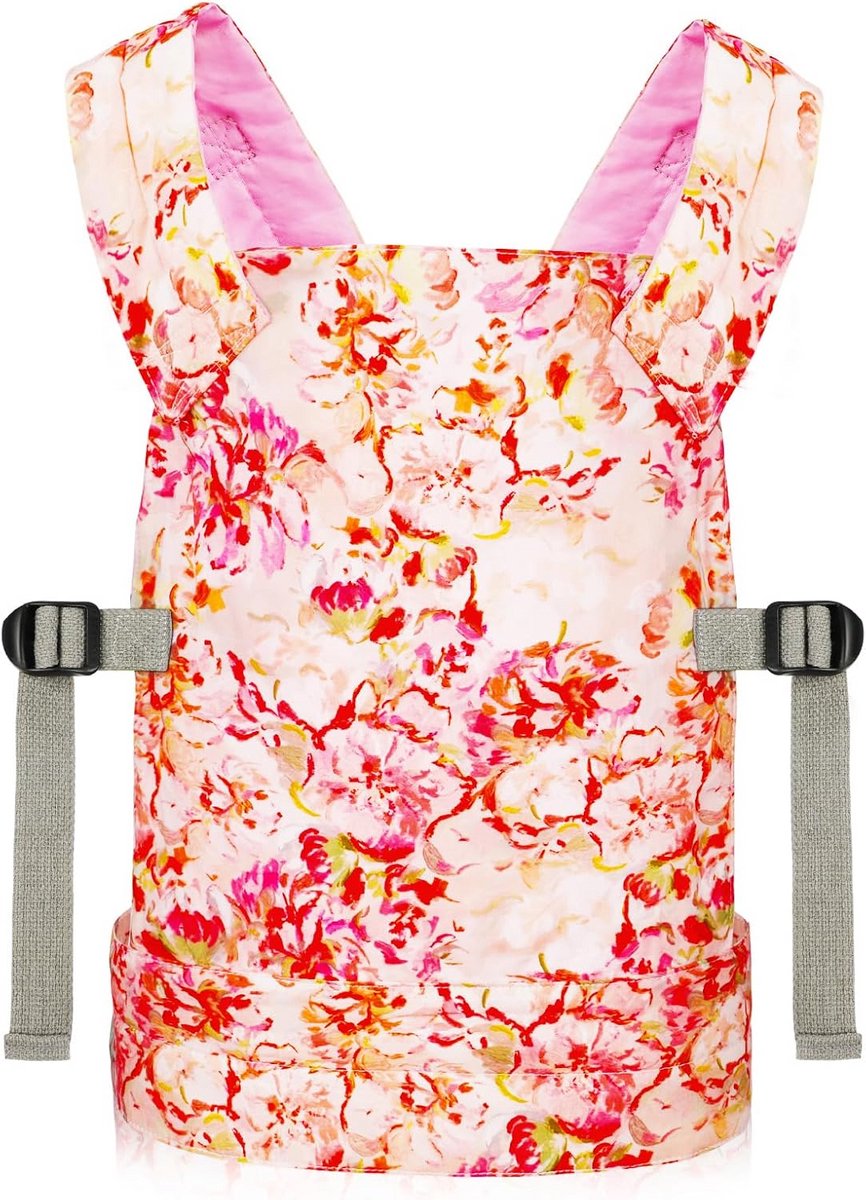 Poppendrager Rugzak - Poppen draagtas - Kinderen spelen - Verstelbare bandjes - 14-18 Inch poppen - Roze/Rood