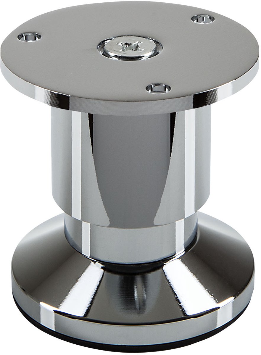 SOTECH Meubelpoot TERRA hoogte 50 mm Chroom gepolijst Bankpoot hoogte verstelbaar tot max. 15 mm, max. belasting 250 kg