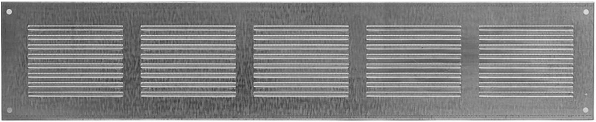Ventilatierooster Wand - Afvoer rooster - Luchtcirculatie Verbeteren - Insectenbescherming - 500 x 100 mm - Verzinkt